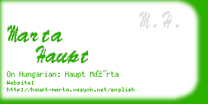 marta haupt business card